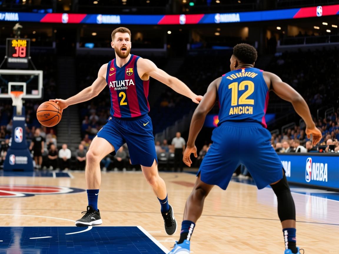 亚特兰大前锋乔泽普-伊利奇梅开二度，取胜 巴塞罗那  第3张