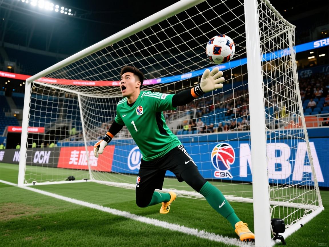 守门员神勇抱住球门不失一席 第1张