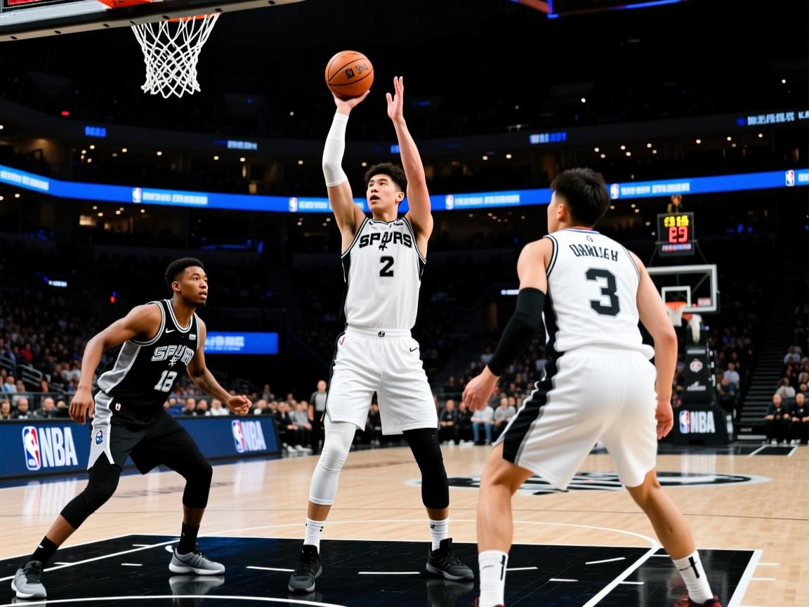 关于杨瀚森对阵马刺个人表现回顾，全场得到2分2板1助2盖帽的信息  第2张